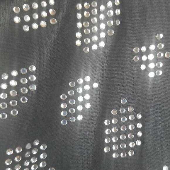 Torn by Ronny Kobo Women's Razor Back 100% Modal Rhinestone Tank Top Sz S - Picture 3 of 6